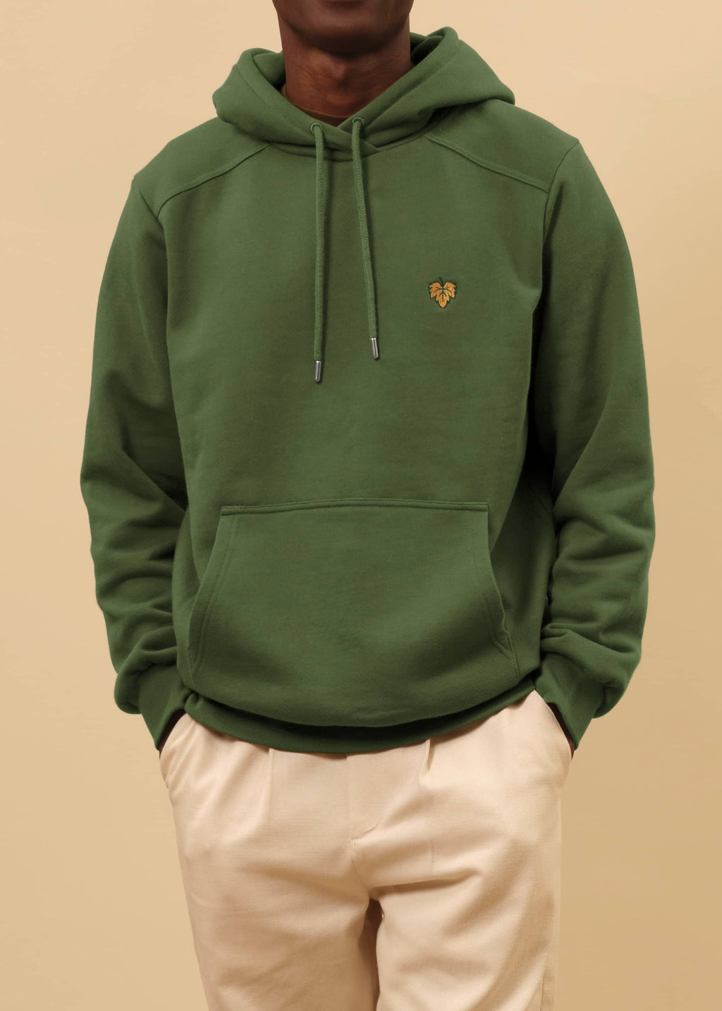 HOODIE VERT FORET 100% COTON