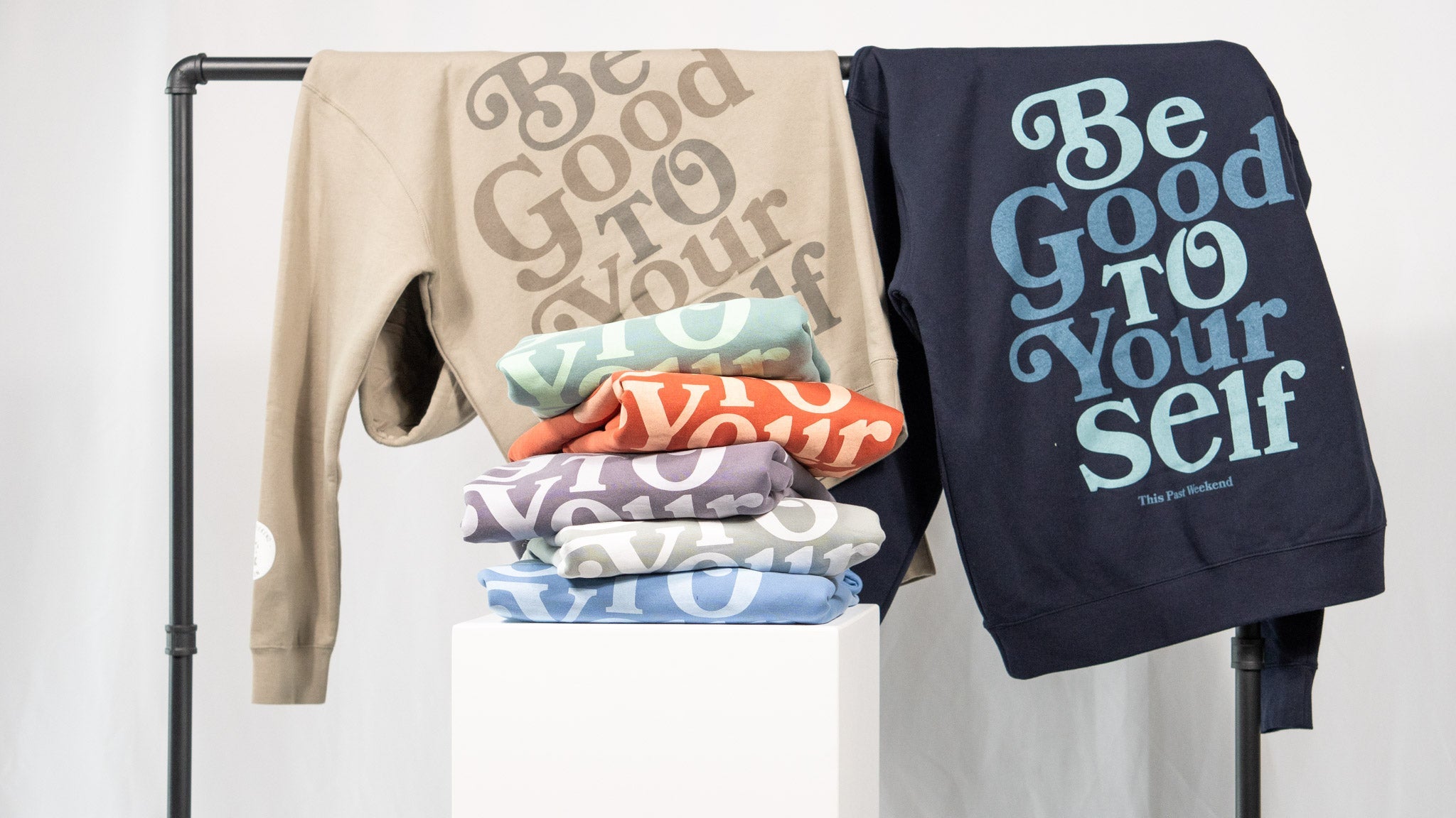 Be Good To Yourself Pigment Light Blue Hoodie