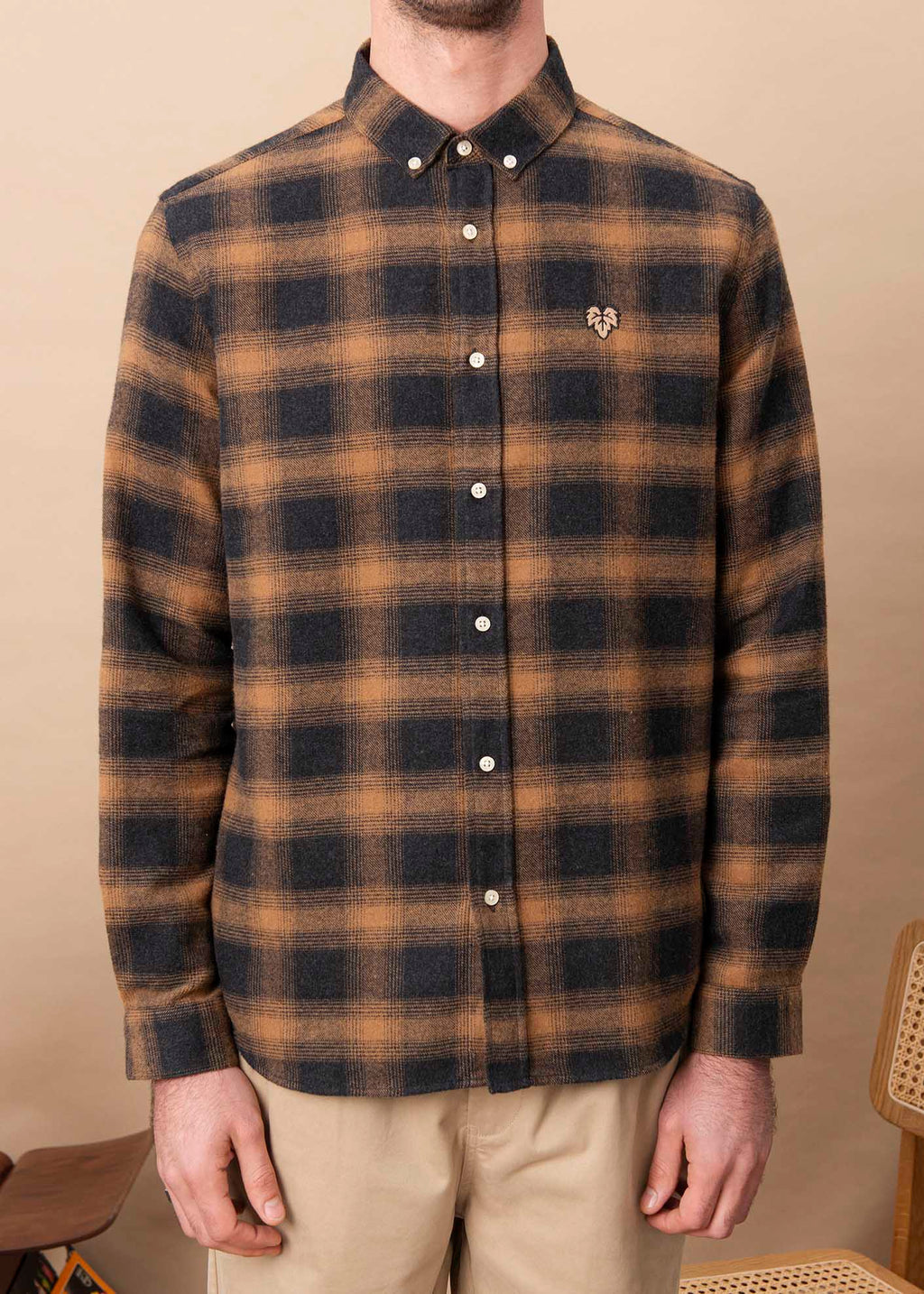 CHEMISE POMMARD CARREAUX MARRON