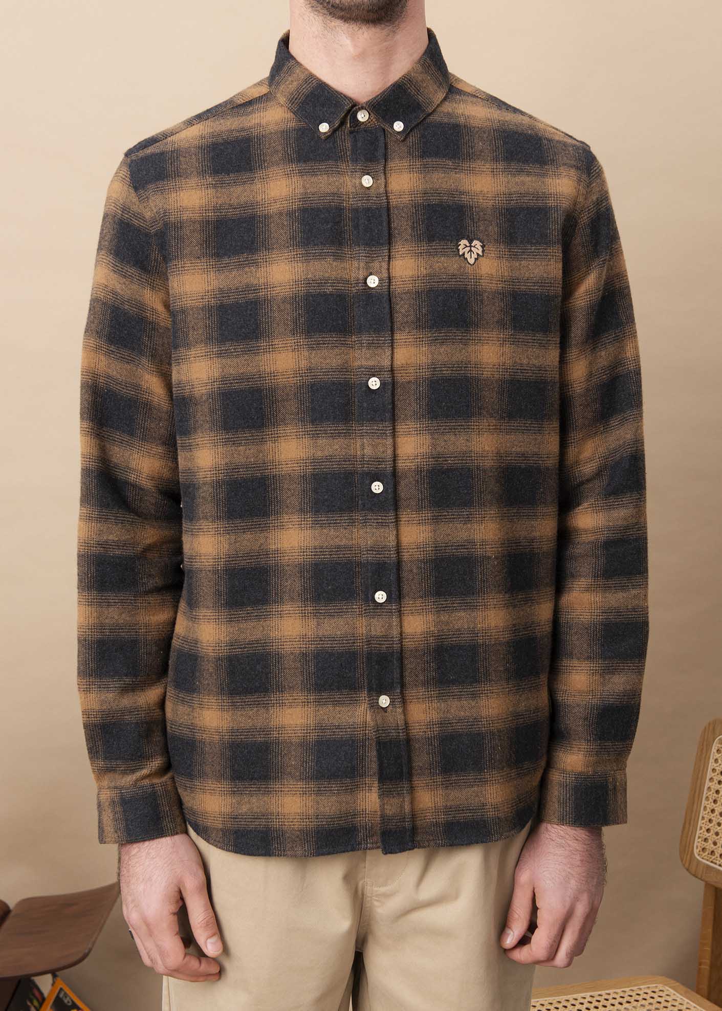 CHEMISE POMMARD CARREAUX MARRON