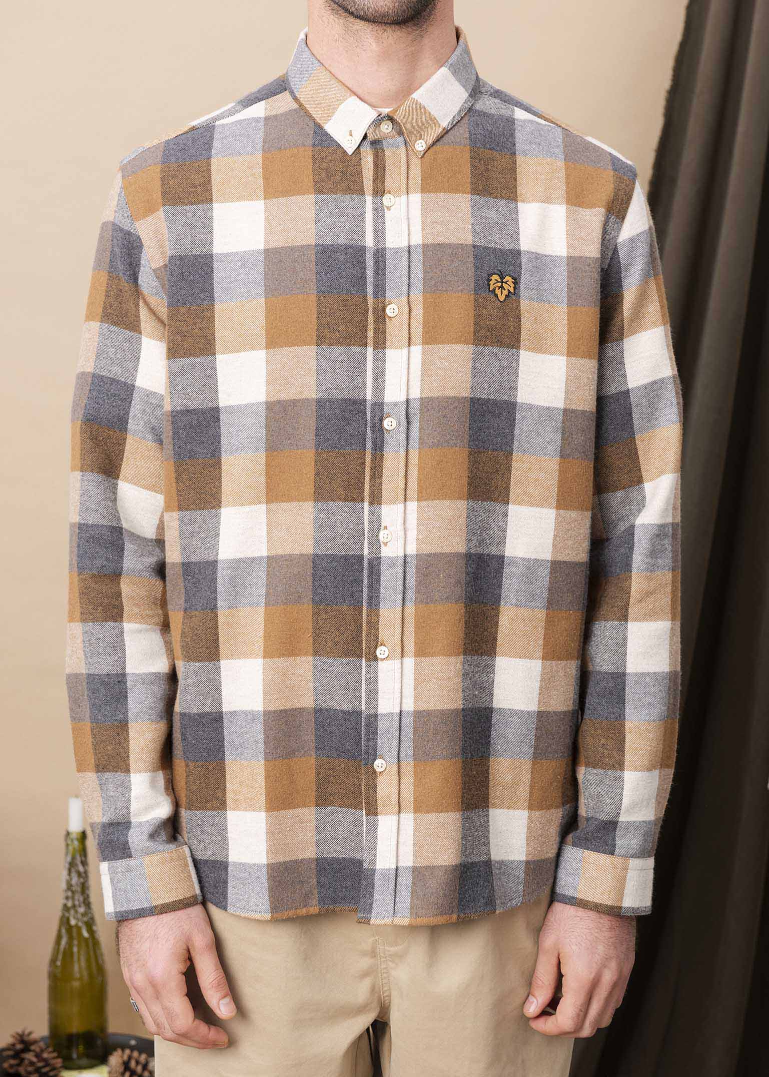CHEMISE POMMARD CARREAUX BEIGE