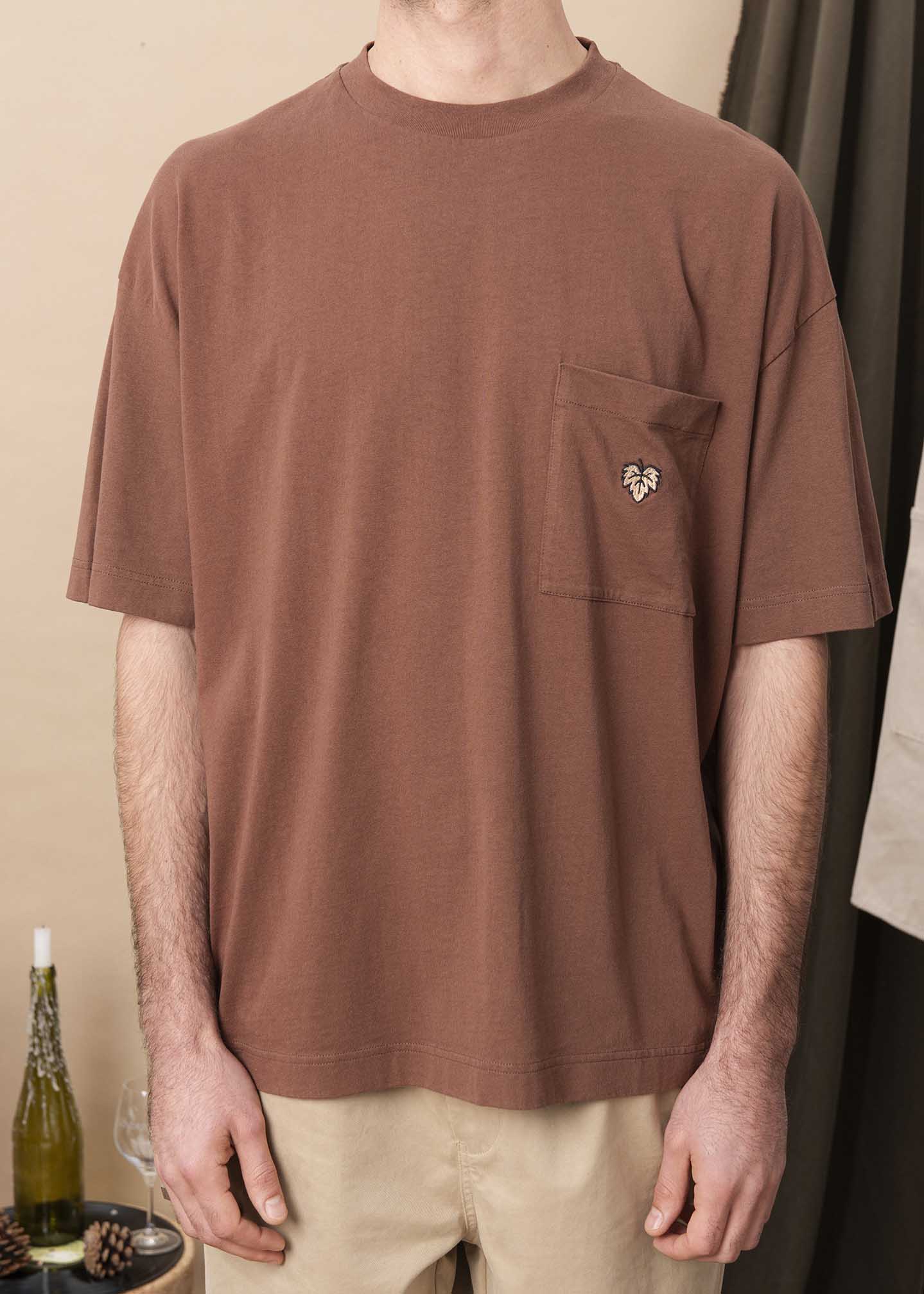 T-SHIRT POMEROL MARRON