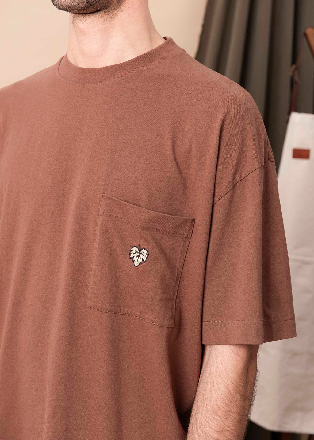 T-SHIRT POMEROL MARRON
