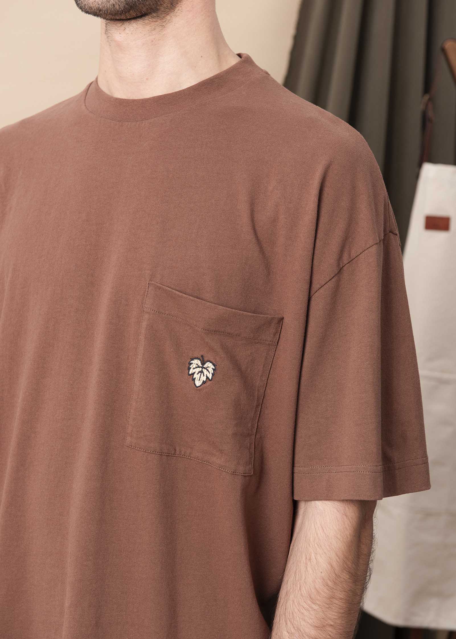 T-SHIRT POMEROL MARRON