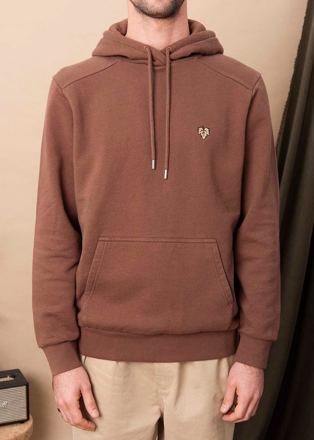 HOODIE CORTON MARRON