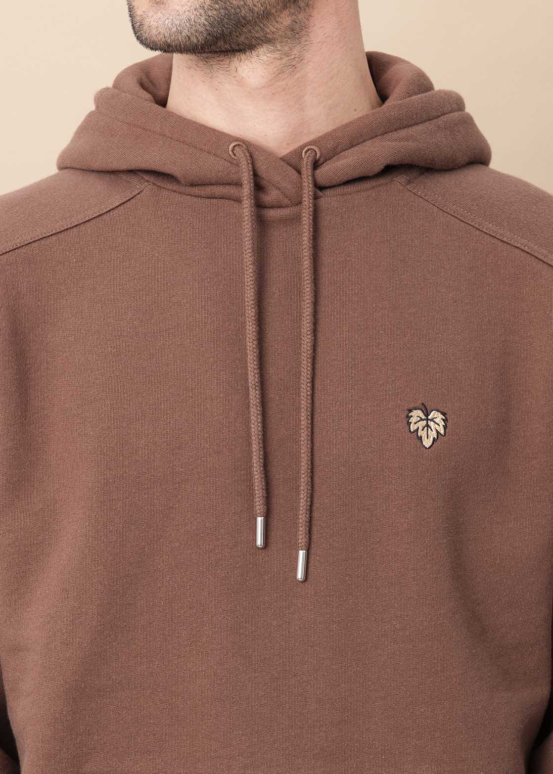 HOODIE CORTON MARRON
