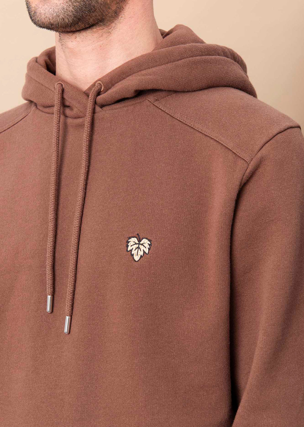 HOODIE CORTON MARRON