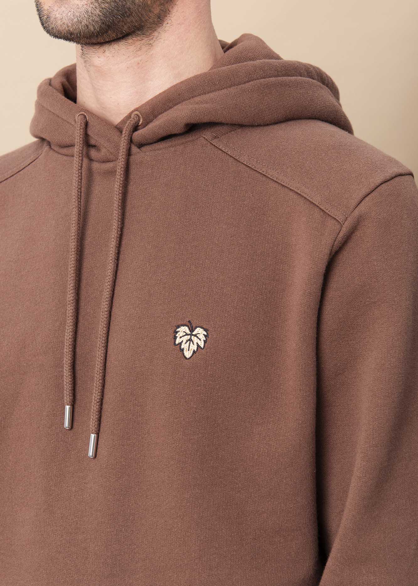 HOODIE CORTON MARRON