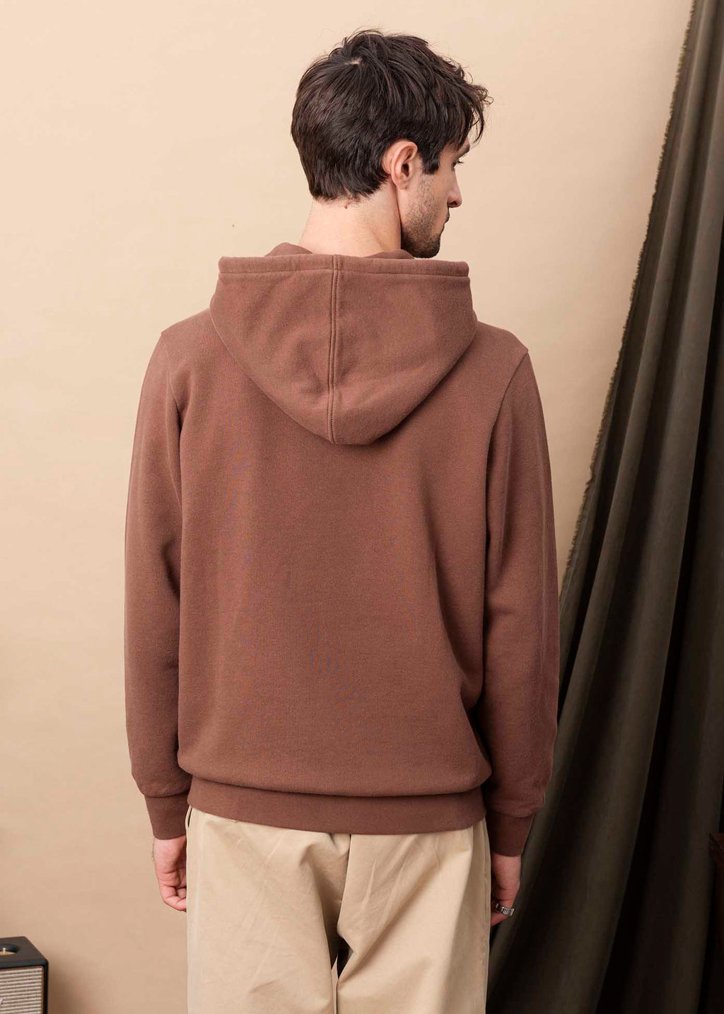 HOODIE CORTON MARRON