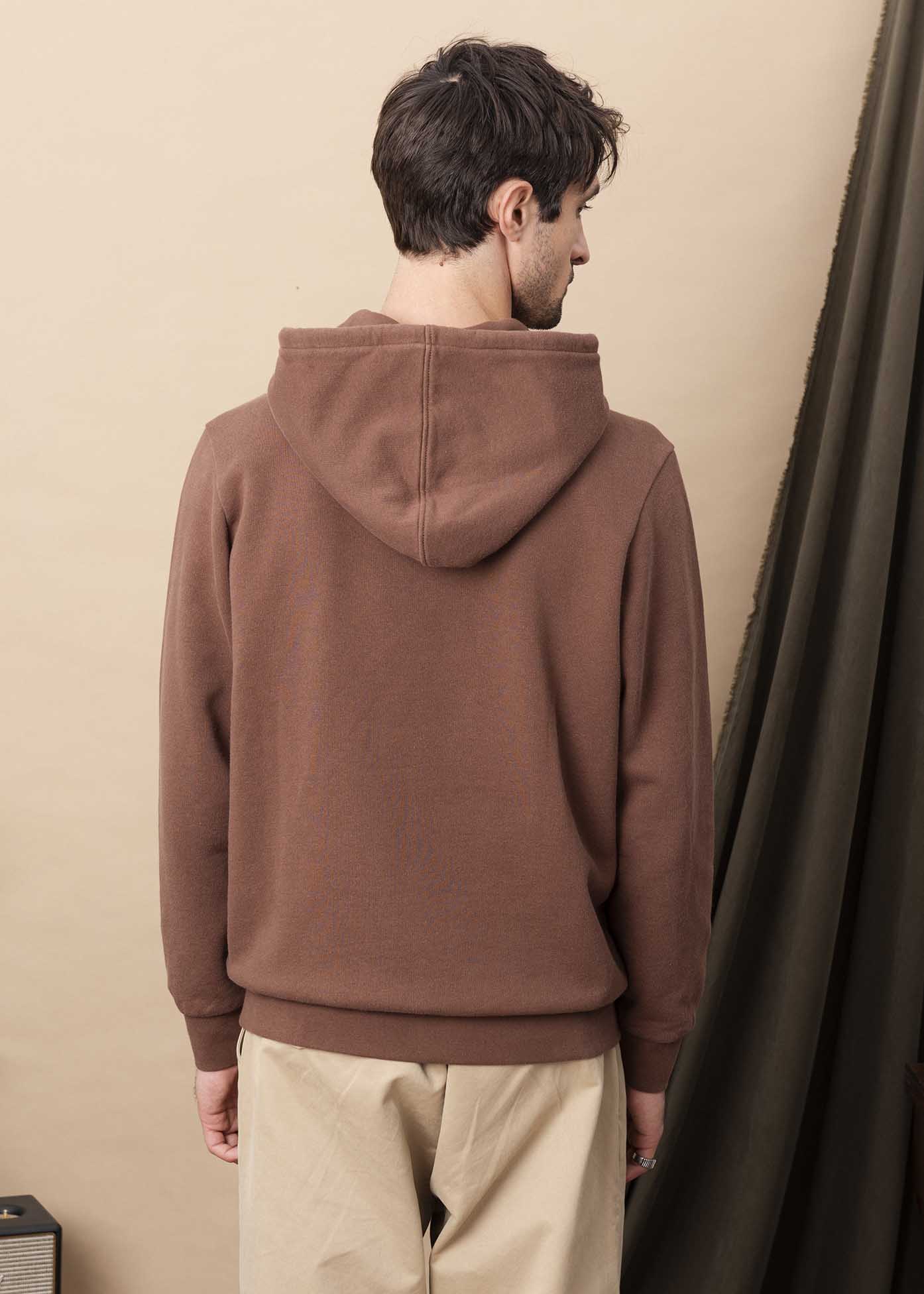 HOODIE CORTON MARRON