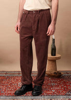 PANTALON PESSAC VELOURS MARRON