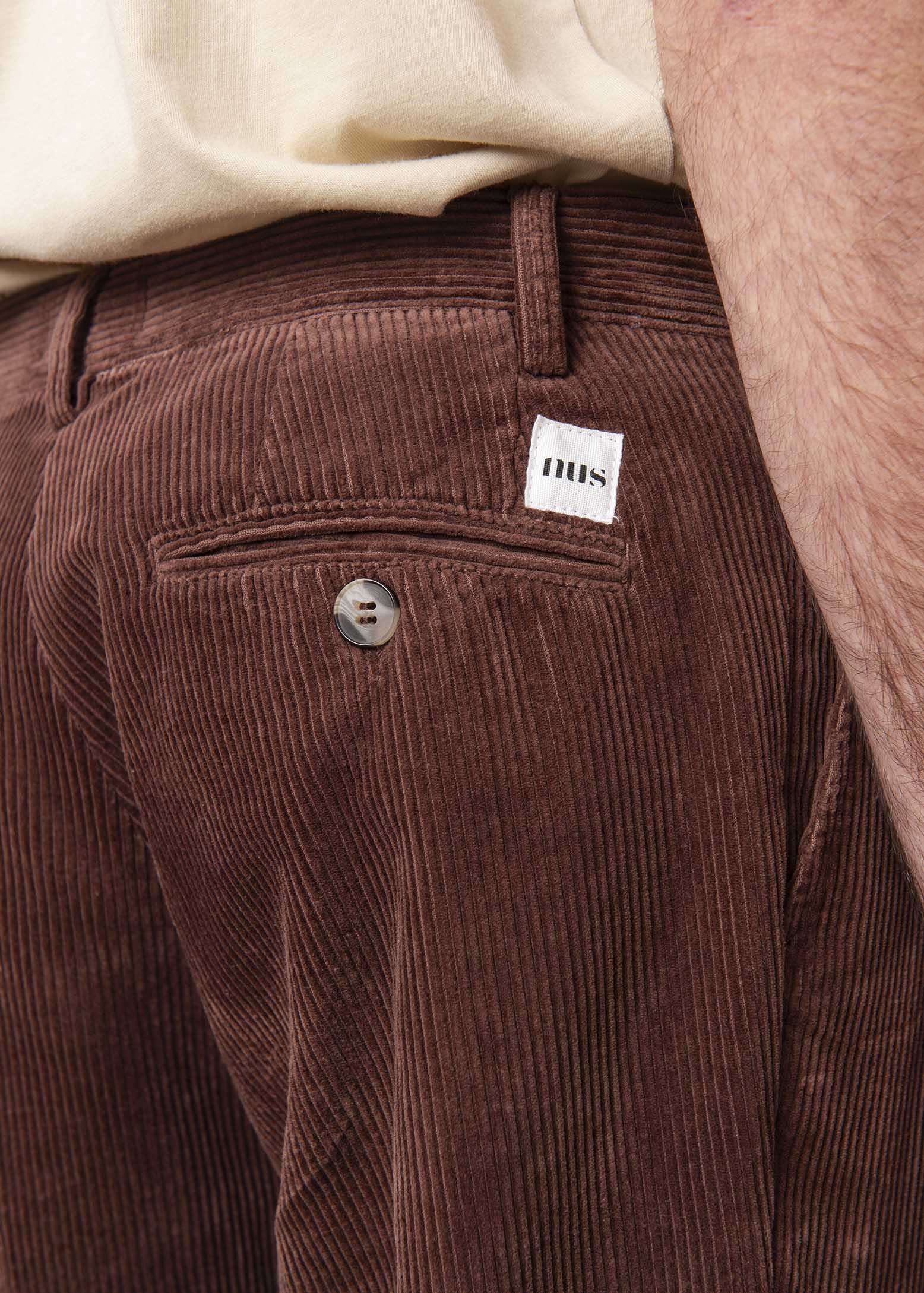 PANTALON PESSAC VELOURS MARRON