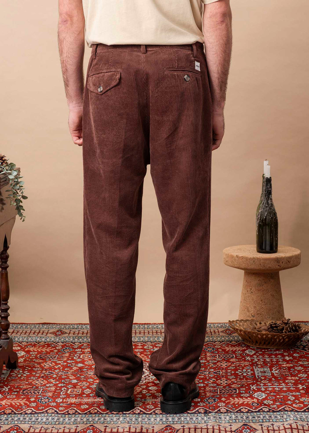 PANTALON PESSAC VELOURS MARRON