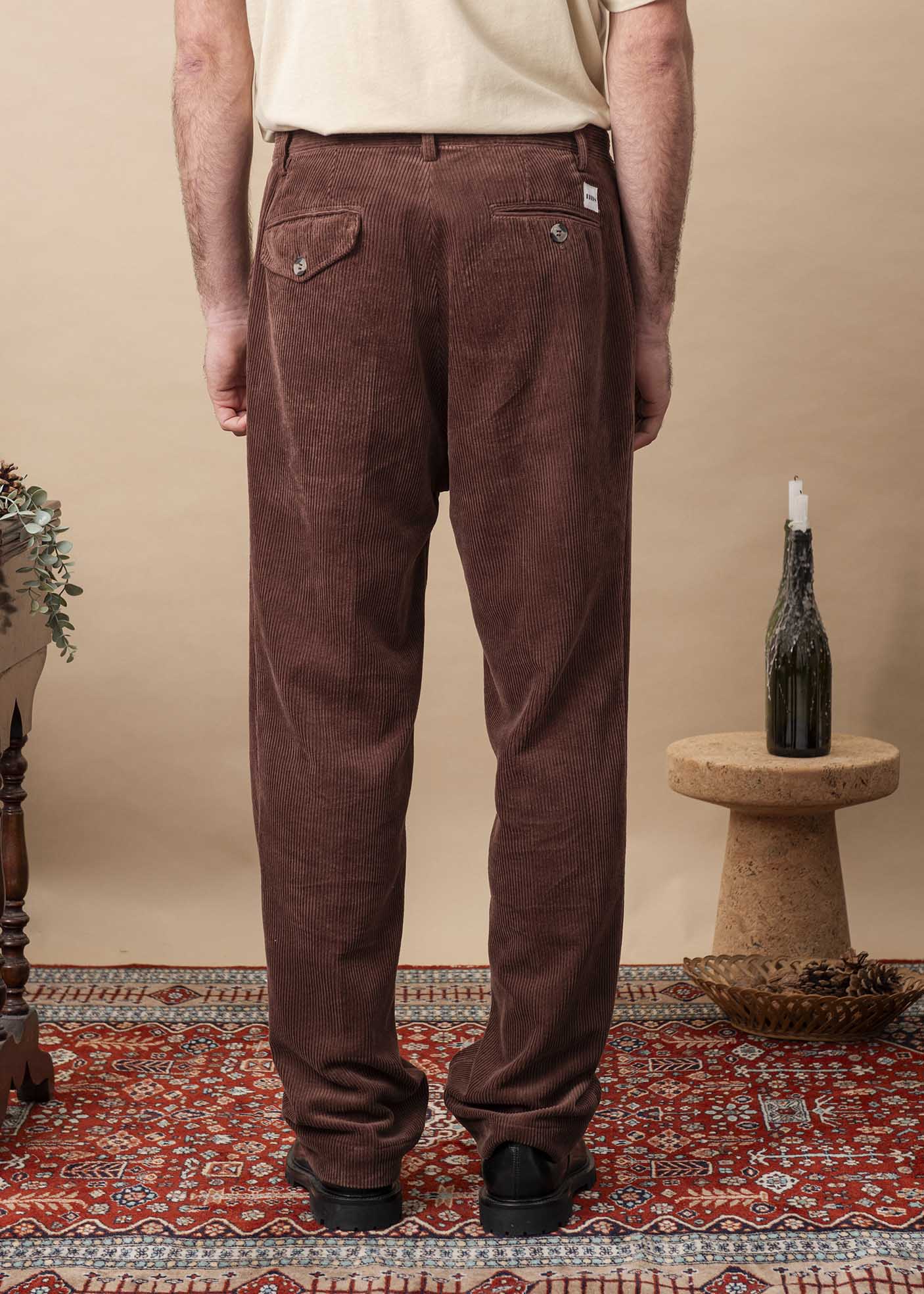 PANTALON PESSAC VELOURS MARRON