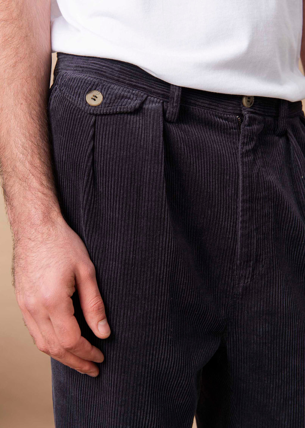 PANTALON PESSAC VELOURS MARINE