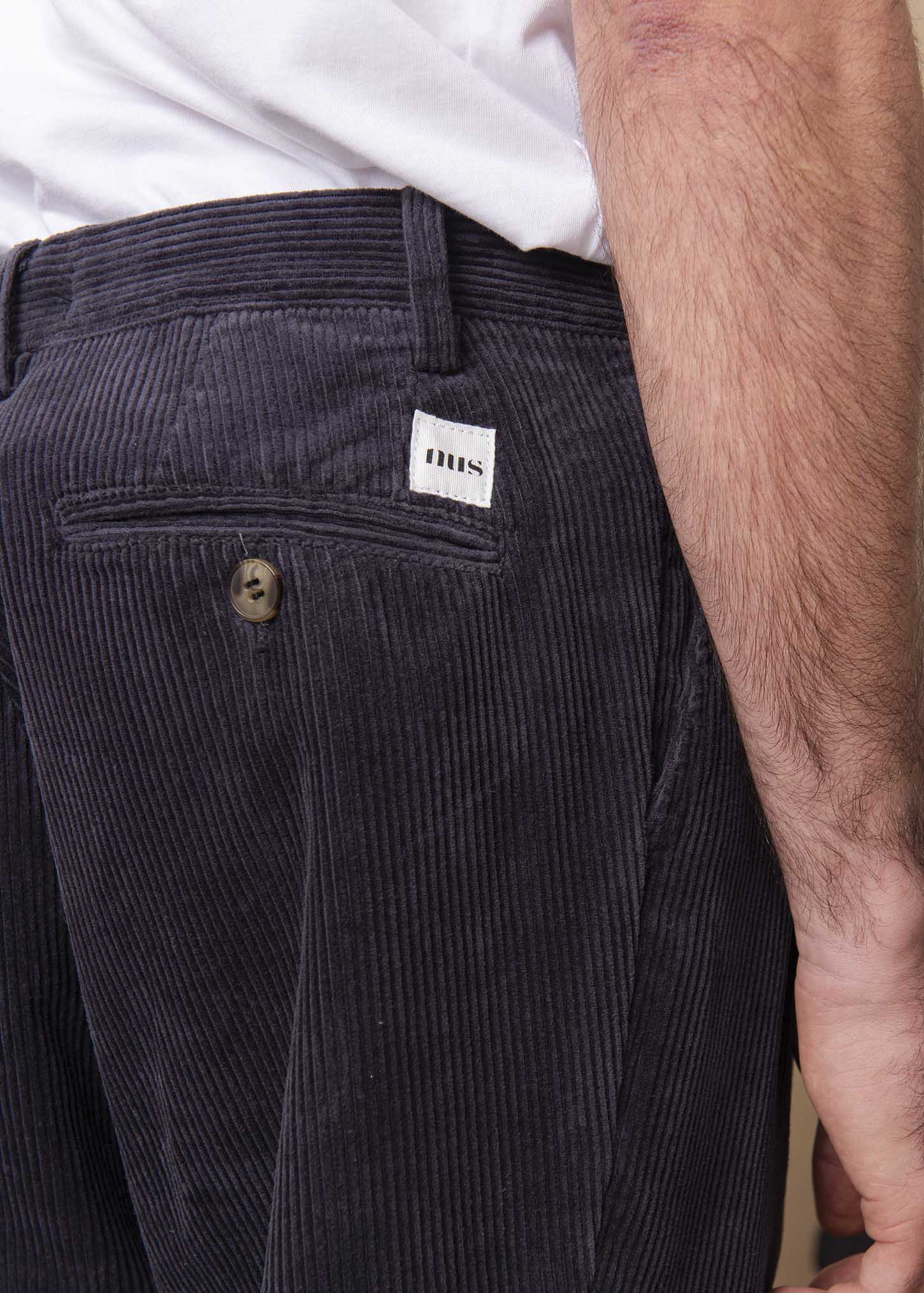 PANTALON PESSAC VELOURS MARINE