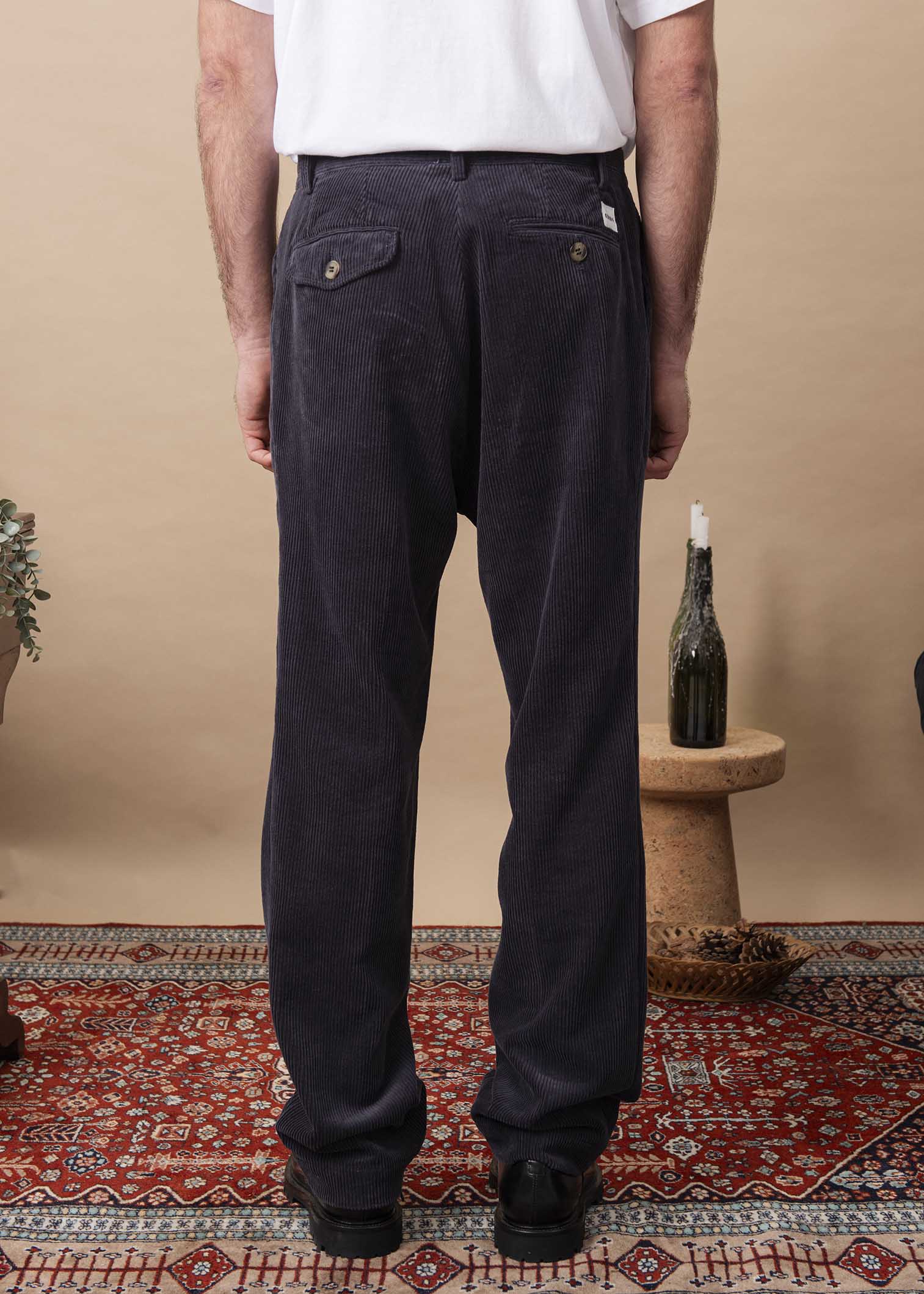 PANTALON PESSAC VELOURS MARINE