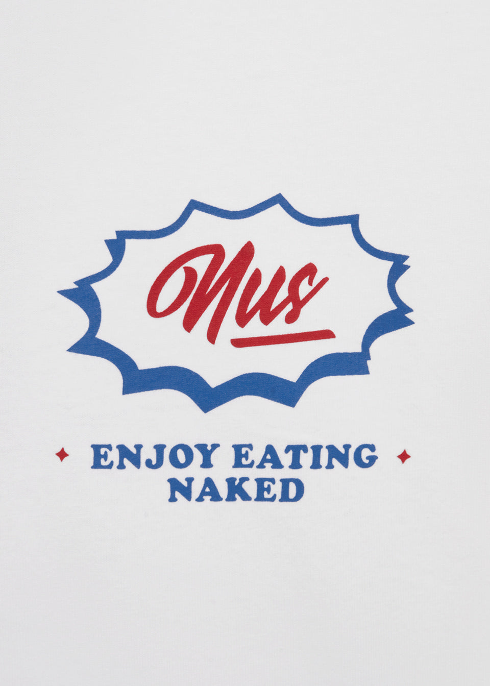 T-SHIRT EATING NAKED MANCHES LONGUES BLANC
