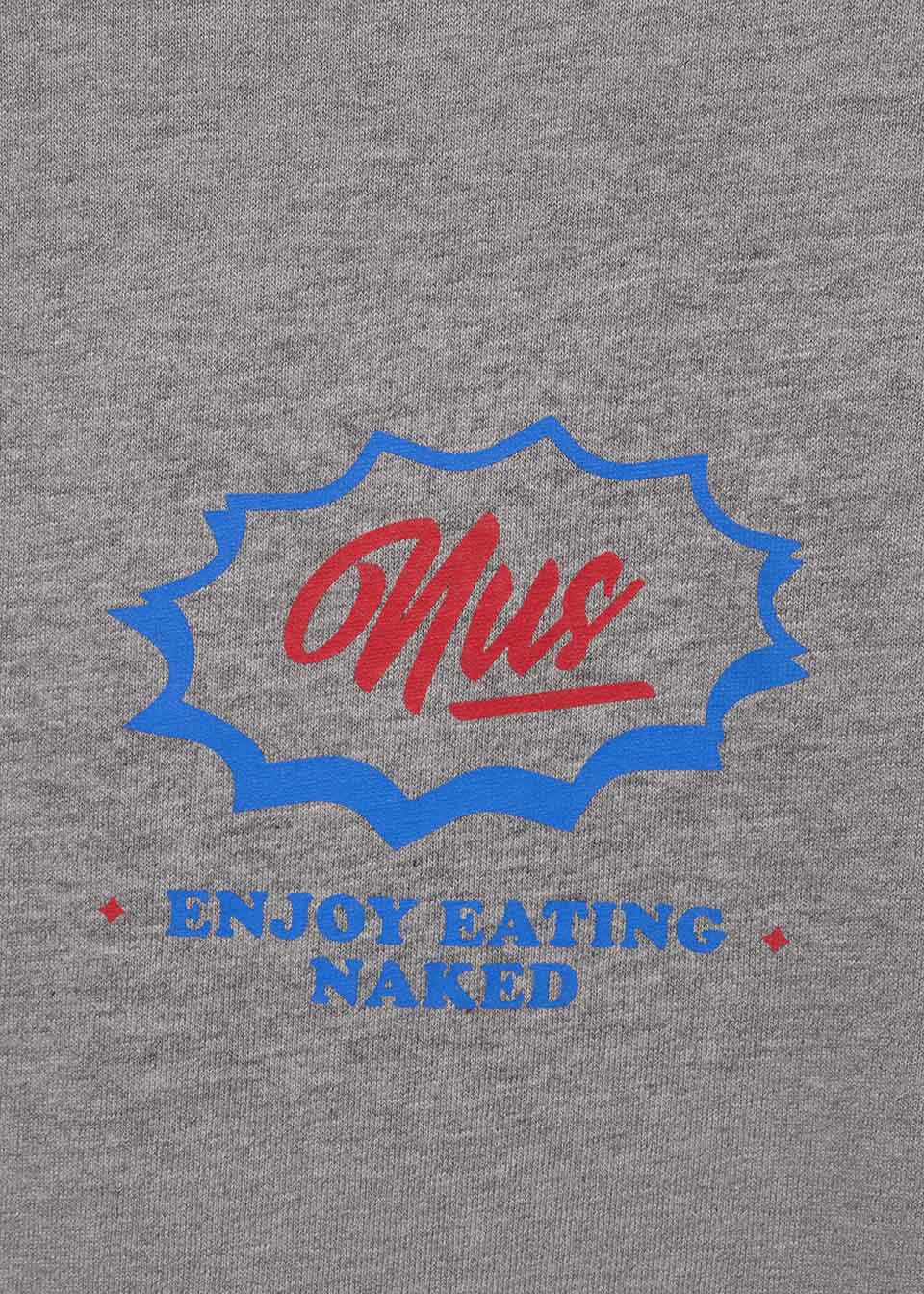T-SHIRT EATING NAKED GRIS