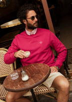 SWEAT VIGNE FRAMBOISE 100% COTON