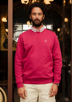 SWEAT VIGNE FRAMBOISE 100% COTON