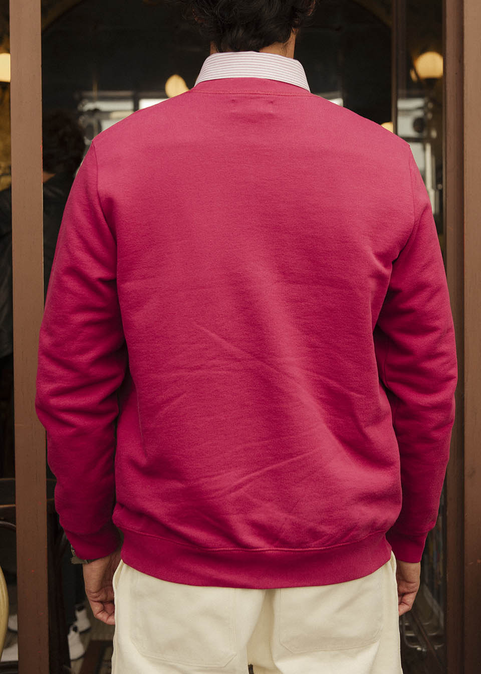 SWEAT VIGNE FRAMBOISE 100% COTON