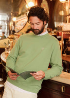 SWEAT VIGNE VERT OLIVE 100% COTON