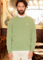 SWEAT VIGNE VERT OLIVE 100% COTON