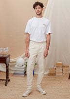 PANTALON TWILL RELAX ECRU 100% COTON
