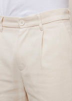 PANTALON TWILL RELAX ECRU 100% COTON
