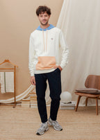 HOODIE ÉCRU MULTICOLORE 100% COTON