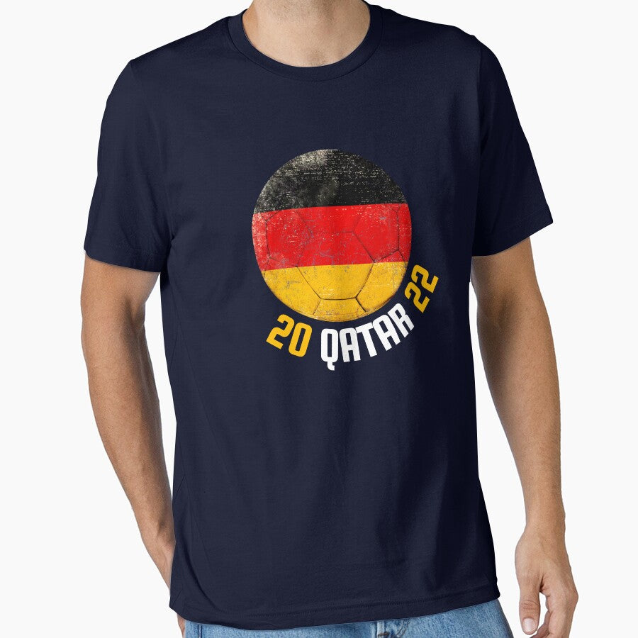 German Flag Celebration Tee - National Football Fan Apparel Dark Blue