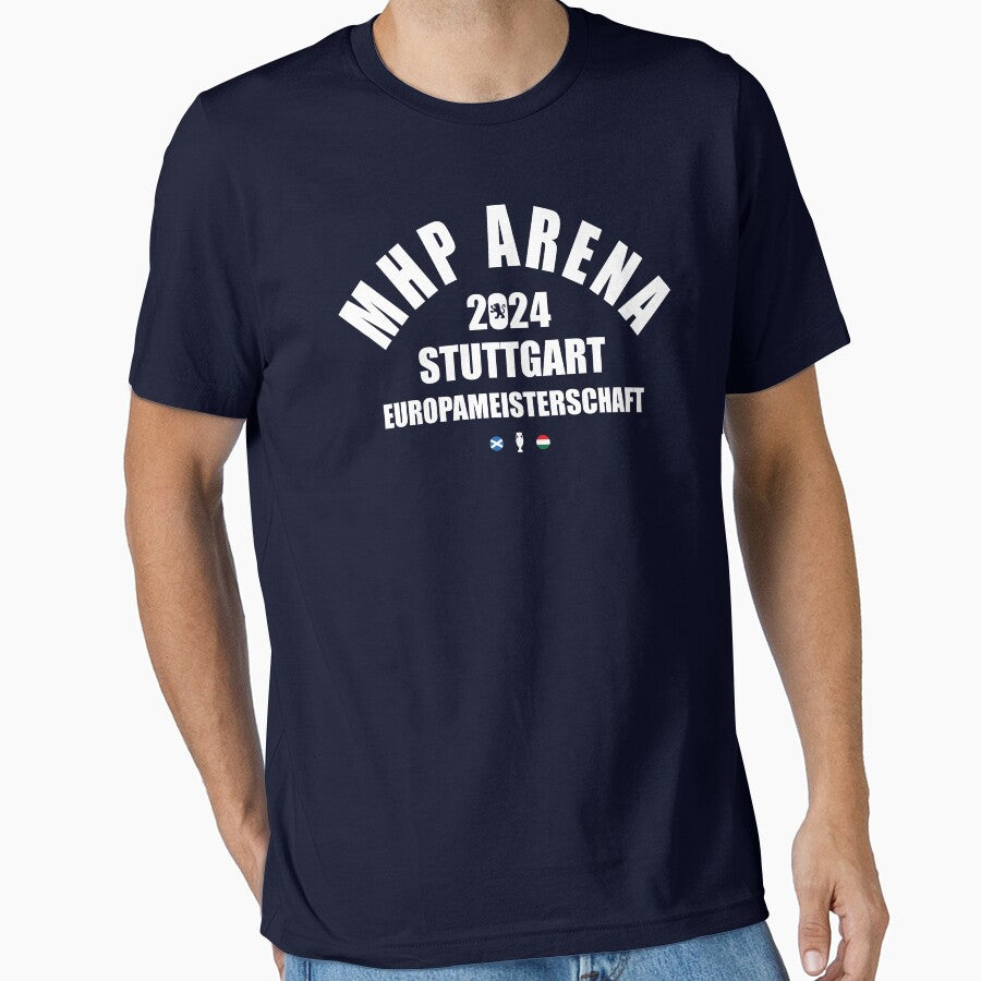 Germany National Team Sticker Tee - Football Supporter Graphic Dark Blue