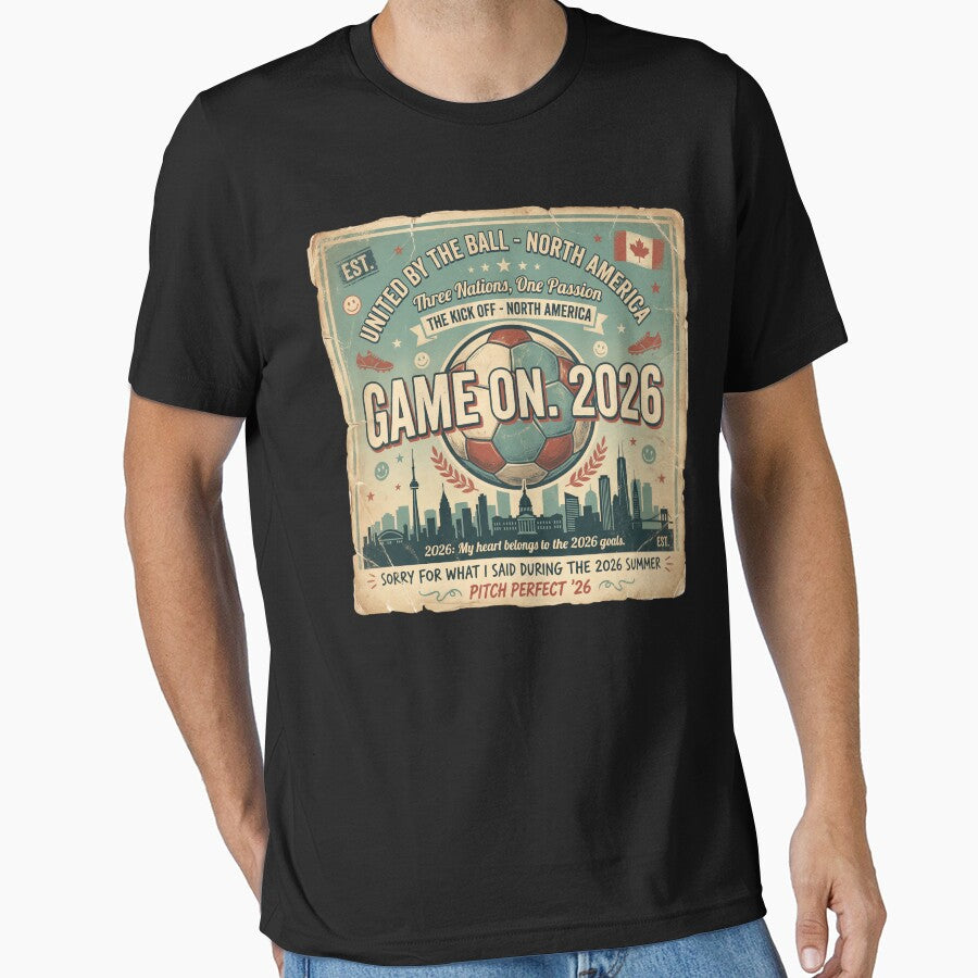 World Cup 2026 Tournament Tee - International Football Fan Gear Black