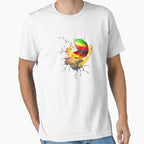 International Soccer Energy Tee - Abstract Football Art Shirt White