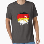 German Women's Team Soccer Tee - National Football Fan Apparel Charcoal Heather