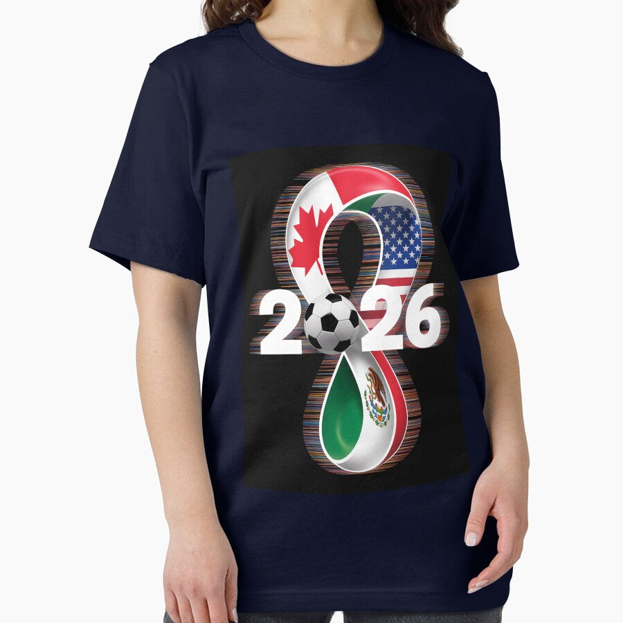 USA 2026 World Football Tee - Tournament Game On Fan Art Dark Blue