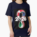 USA 2026 World Football Tee - Tournament Game On Fan Art Dark Blue