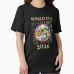 World Cup Football 2026 Graphic Shirt - Universal Soccer Fan Top Black
