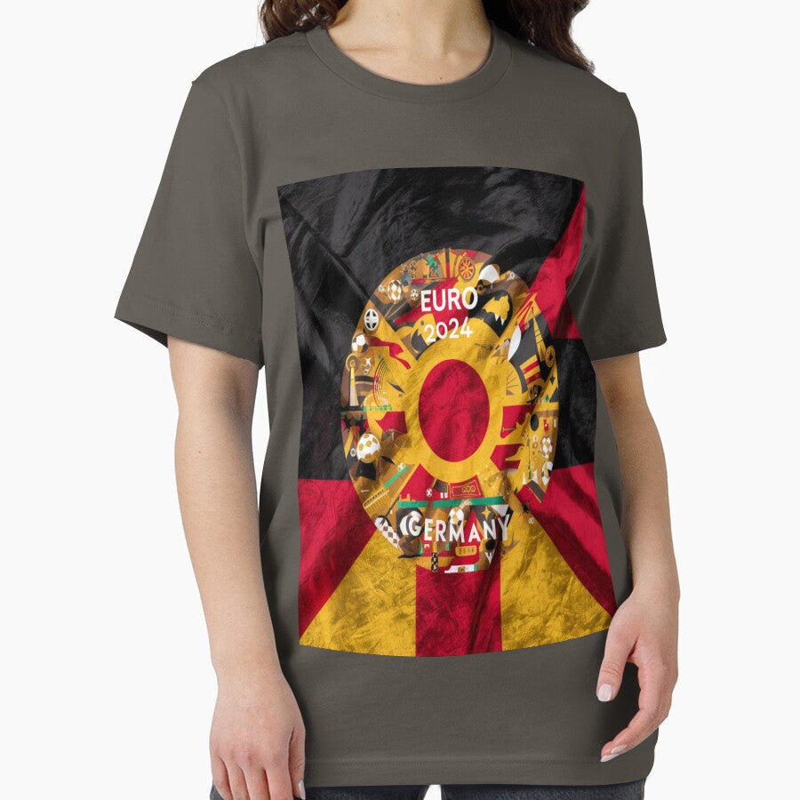 Europa Small Flag Pride Tee - European Unity Symbol Shirt Dark Grey