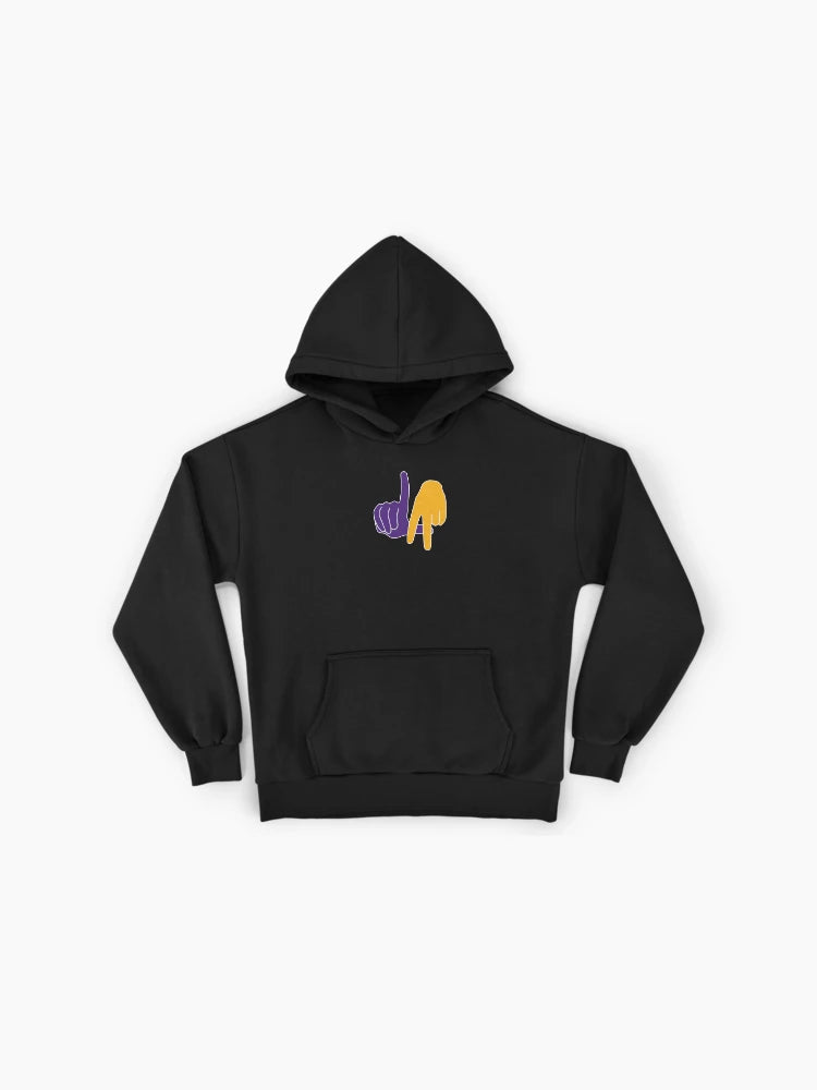 LA Lakers Hand Sign Streetwear Hoodie - Premium Oversized Cotton
