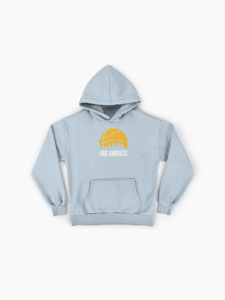 Retro Lakers LA City Skyline Hoodie - Premium Vintage Aesthetic