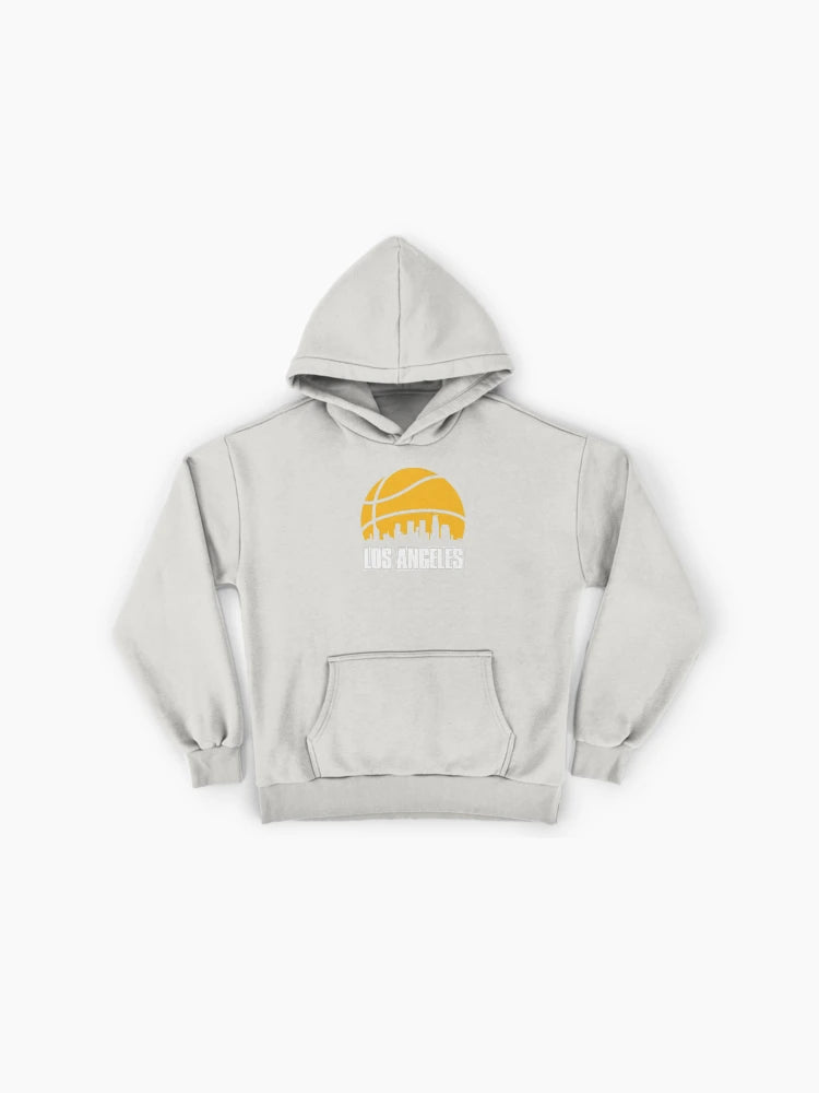 Retro Lakers LA City Skyline Hoodie - Premium Vintage Aesthetic