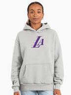 Los Angeles City Skyline Hoodie - Premium Minimalist Oversized Fit Bone