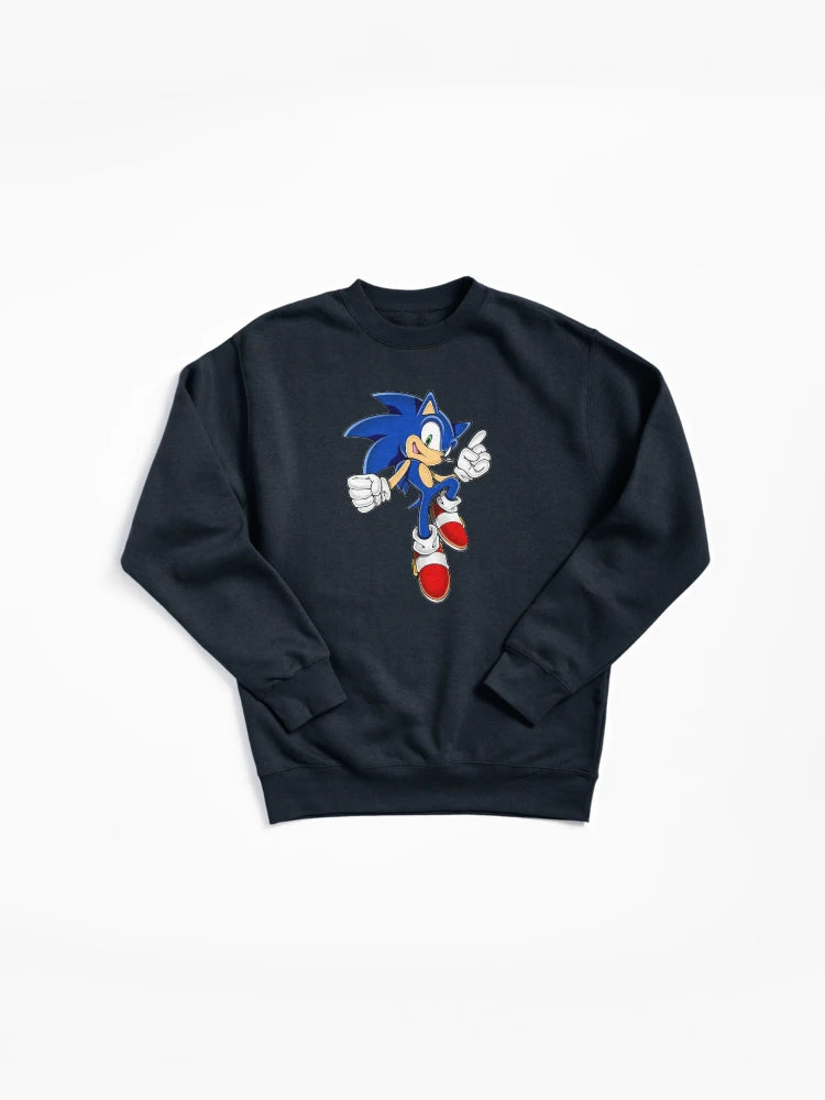 Sonic Light Blue Style - Soft Pastel Character Hoodie