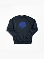 Modern Sonic Icon Graphic Hoodie - Blue Athletic Style Sweatshirt