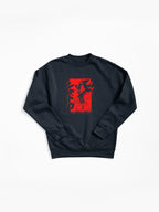 Japanese Street Style Shadow Hoodie - Kanji Print Pullover