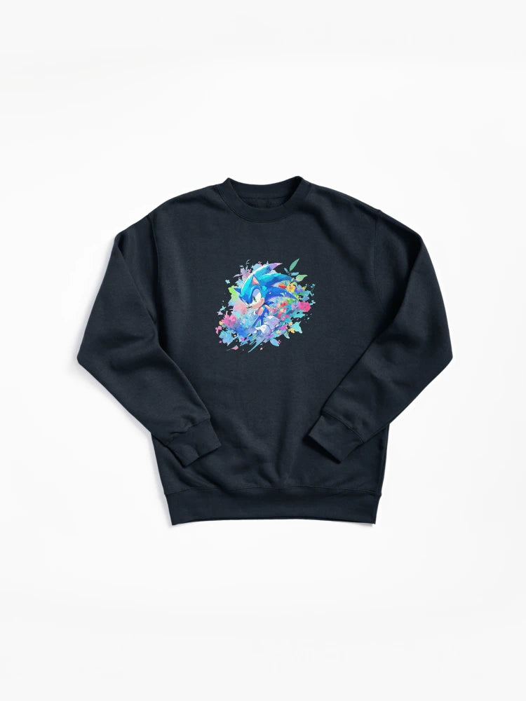 Sonic Character Streetwear - Casual Cartoon Pullover Sweatshirt
