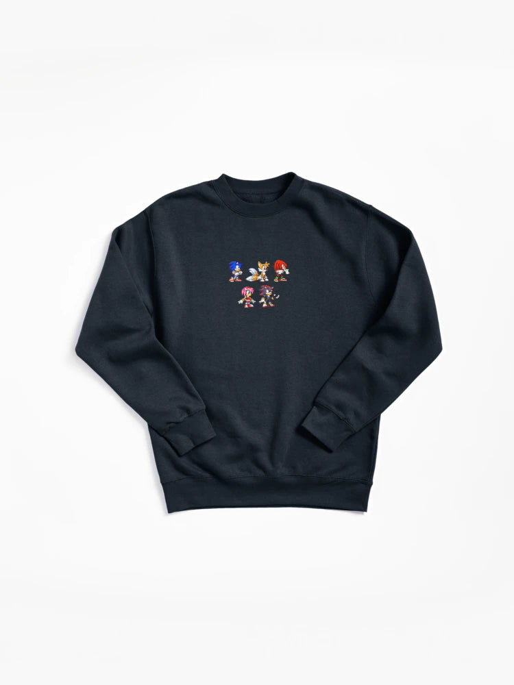 Pixel Art 8-Bit Sonic Cast - All Characters Gaming Pullover