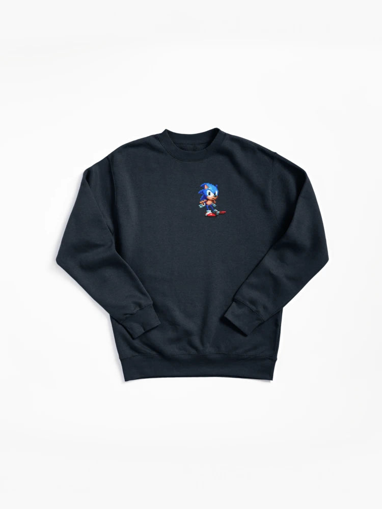 Pixel Art 16-Bit Sonic - High Definition Retro Pullover
